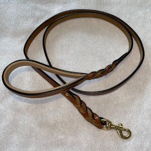 - Never used, soft touch leather dog leash 56”x1” brown, brass hardware. E…